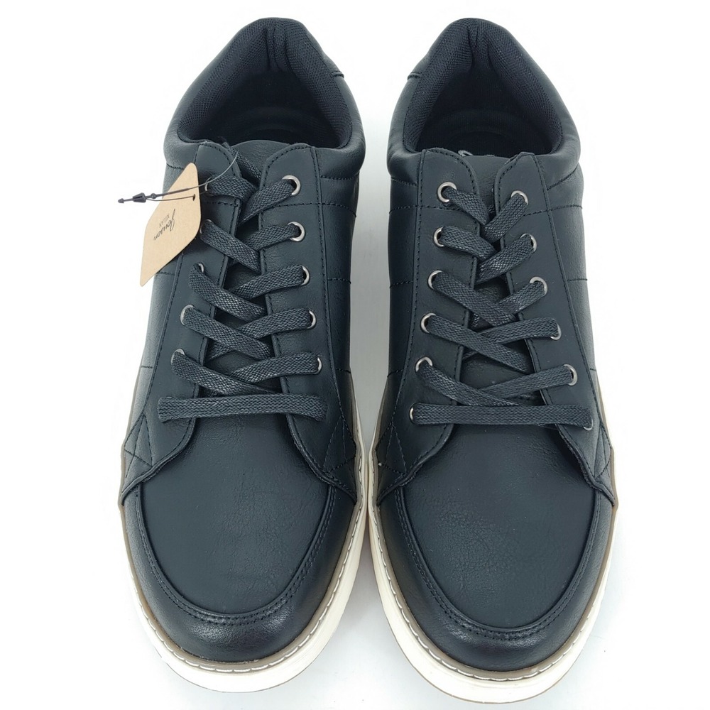 Jousen Milan Shoes Mens Amy 877 Black 11.5 Leather Sneaker Walking Comfort NEW
